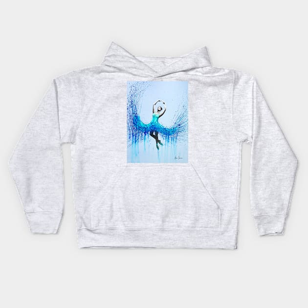 Blue Ballerina Kids Hoodie by AshvinHarrison